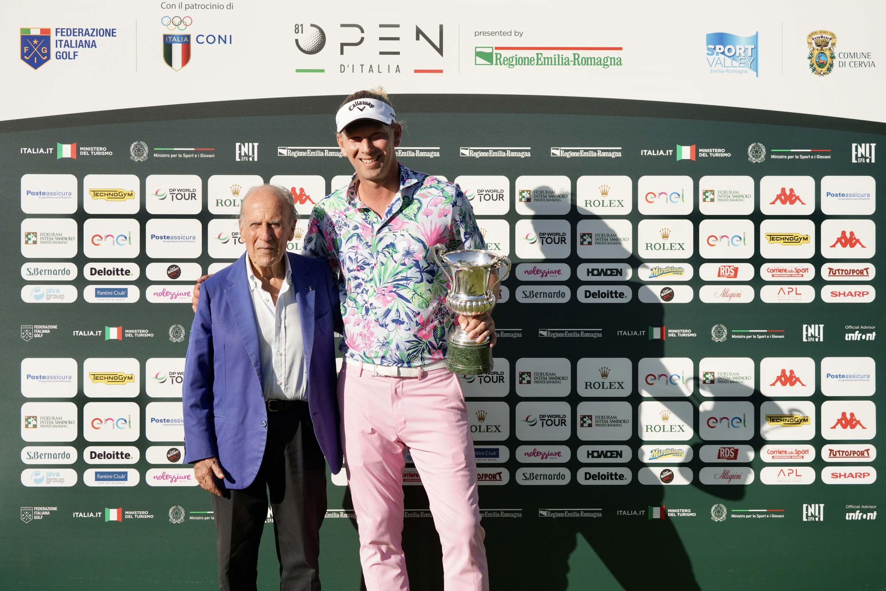 Il Presidente Federgolf, Franco Chimenti con Marcel Siem (FIG)